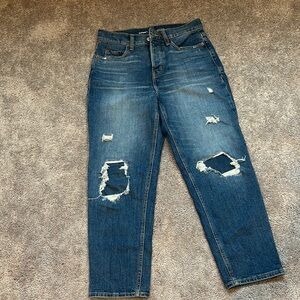 Distressed Blue Jeans